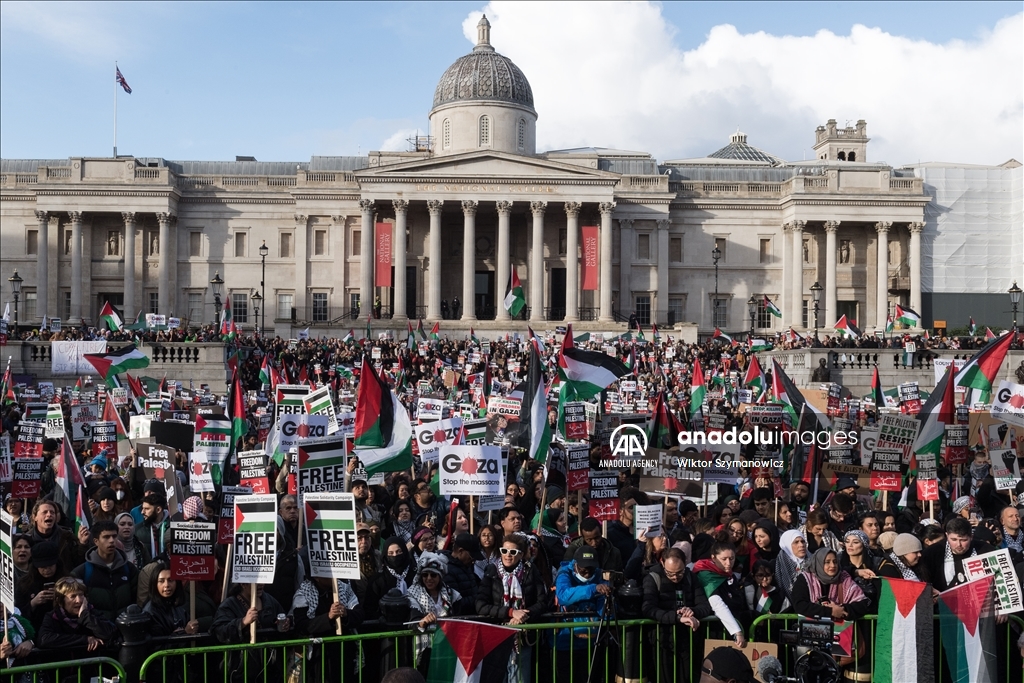 В Лондоне прошла акция в поддержку жителей Палестины