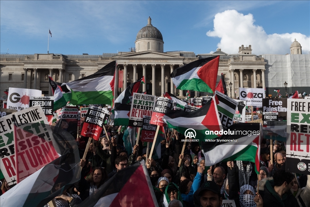 В Лондоне прошла акция в поддержку жителей Палестины