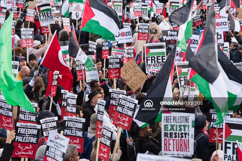 В Лондоне прошла акция в поддержку жителей Палестины