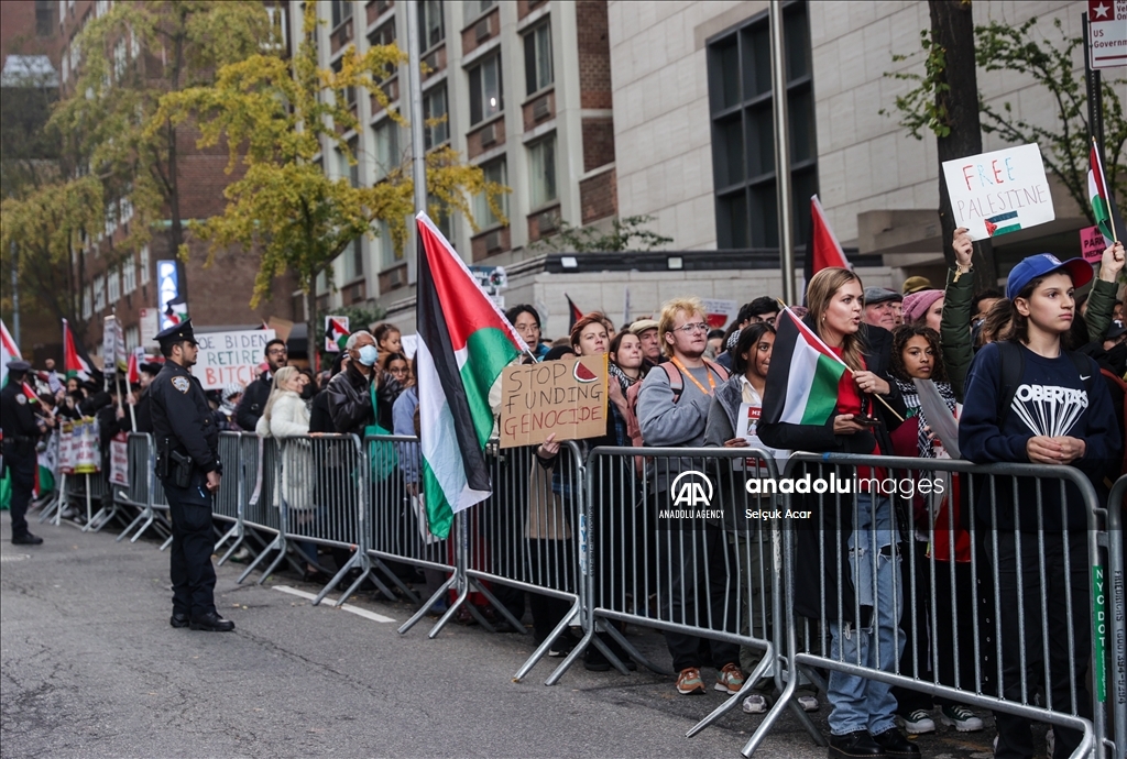 New York: des activistes dénoncent le soutien de Washington à la guerre israélienne contre Gaza