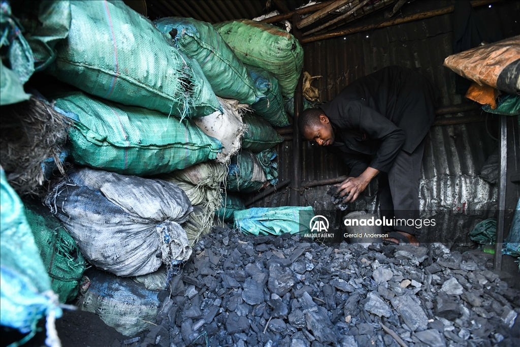 Жители трущоб в Кении добывают уголь примитивными методами