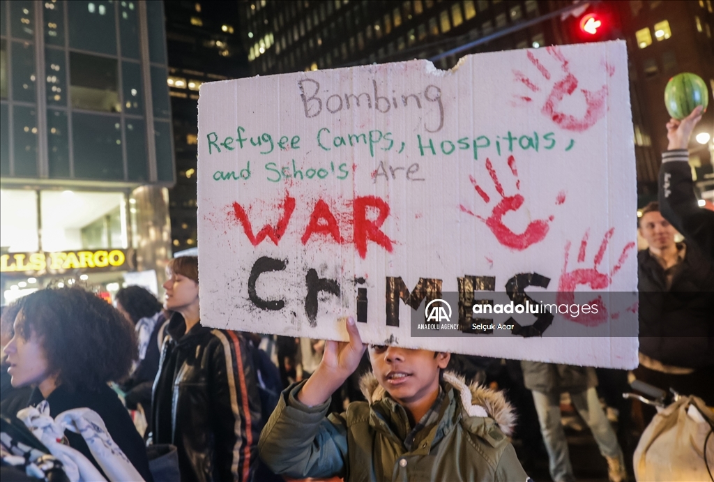 New York: des activistes dénoncent le soutien de Washington à la guerre israélienne contre Gaza