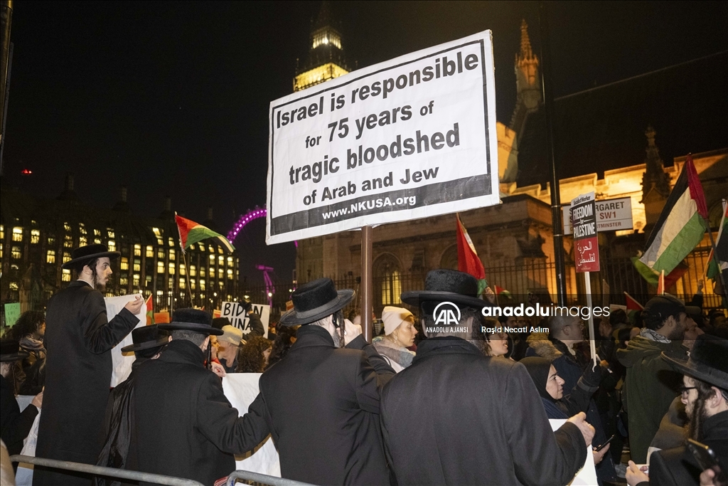 Londra'da Filistin'e destek gösterisi
