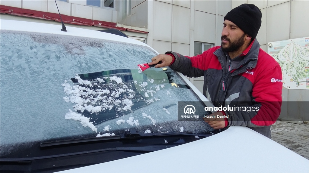 Kars'ta soğuk hava etkili oldu
