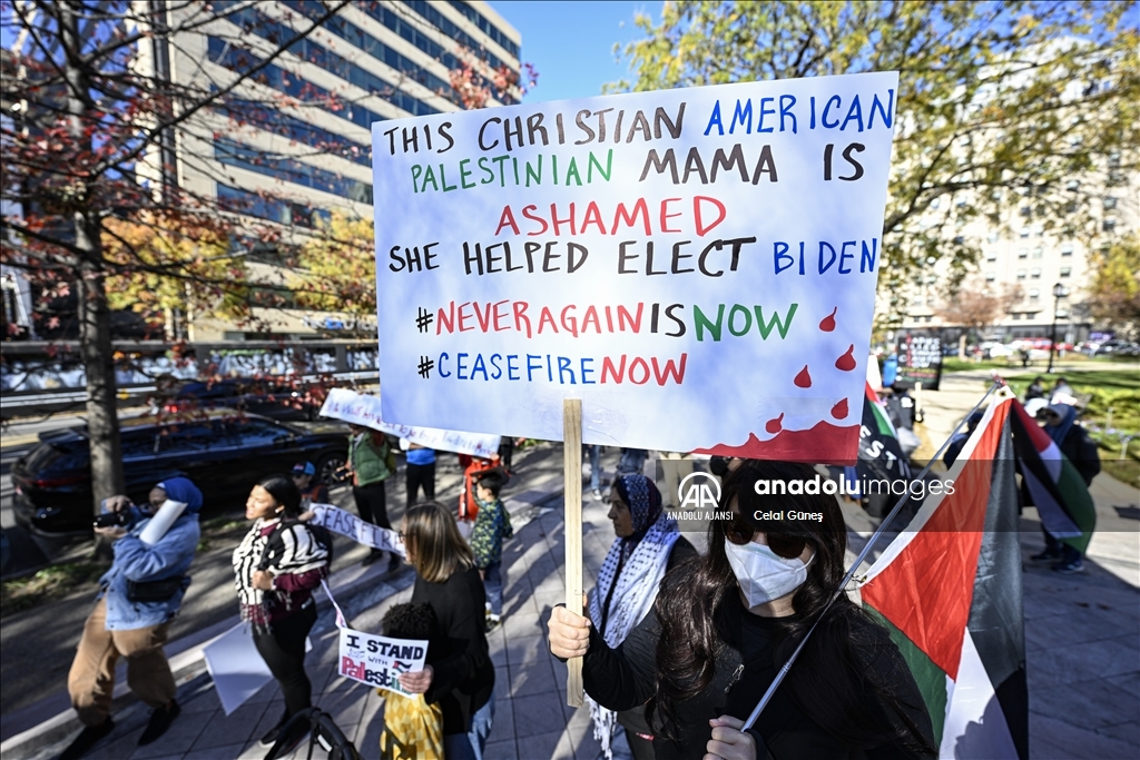 Washington'da Gazze'deki çocuklar için yürüyüş düzenlendi