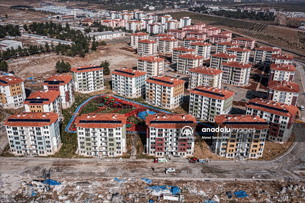 İslahiye'deki deprem konutları havadan görüntülendi