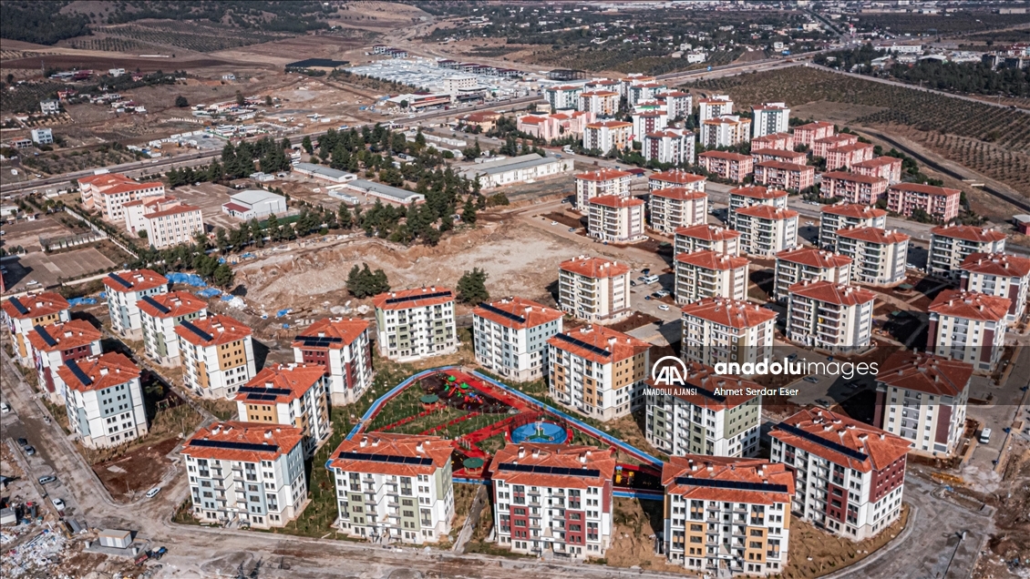 İslahiye'deki deprem konutları havadan görüntülendi