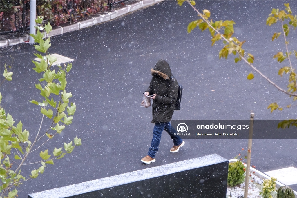 Ankara'da kar yağışı