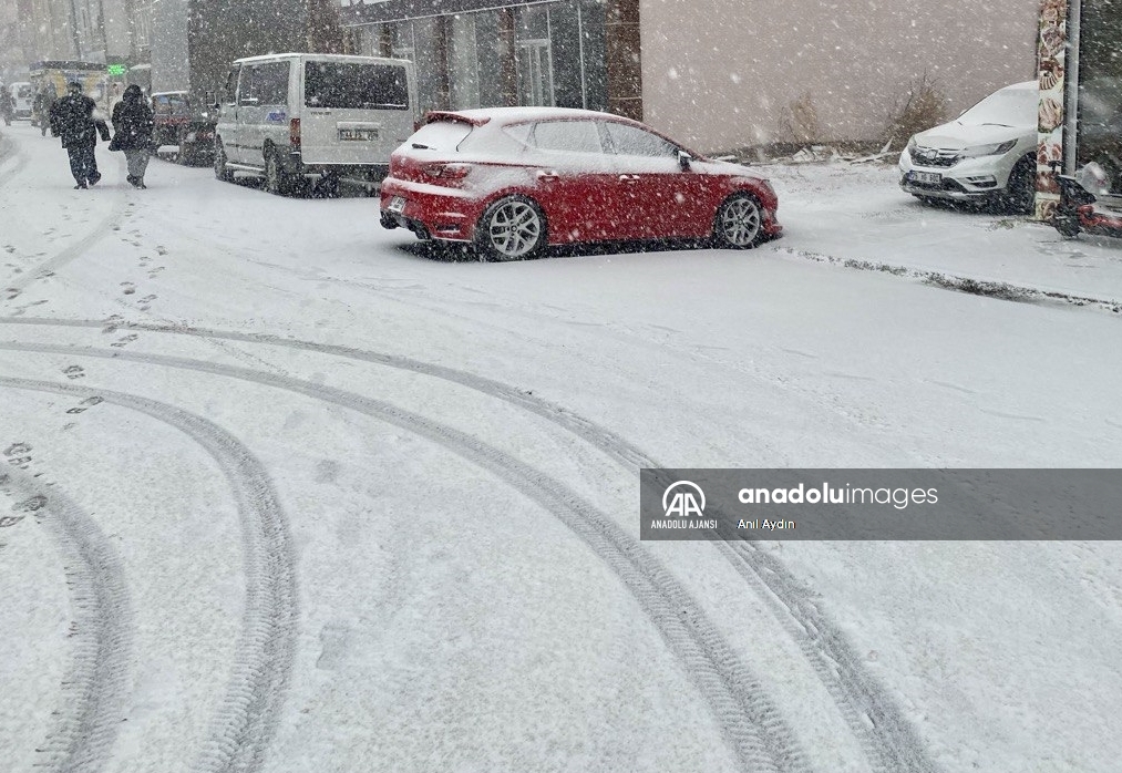 Ardahan'da kar yağışı etkili oluyor