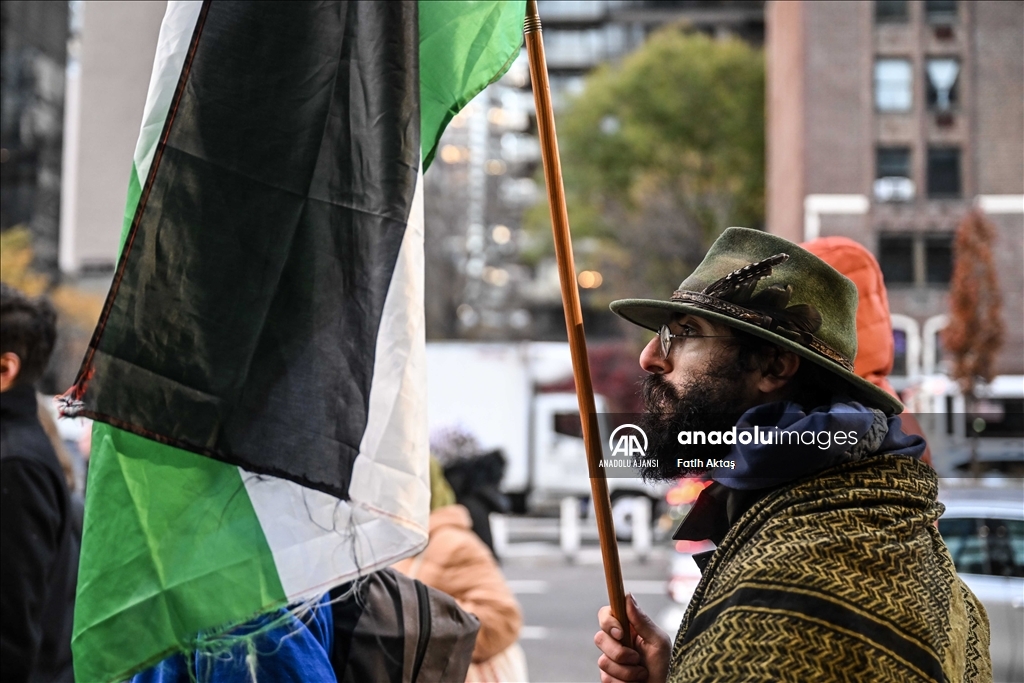 İsrail'in Gazze'ye yönelik saldırıları New York'ta protesto edildi