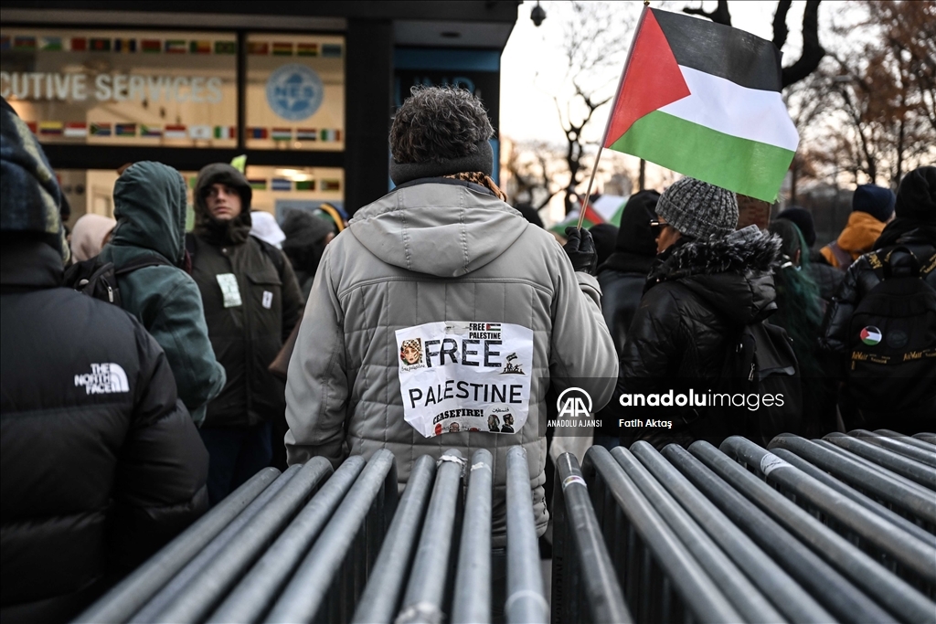 İsrail'in Gazze'ye yönelik saldırıları New York'ta protesto edildi