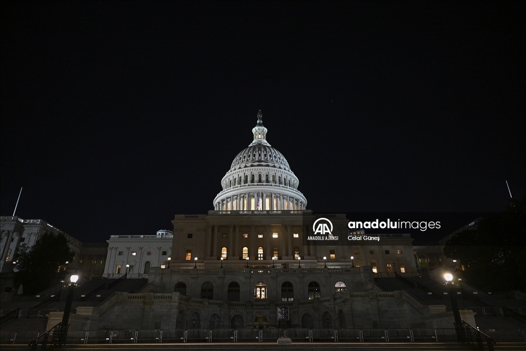 Amerikan Kongre Binası bahçesindeki dev yılbaşı ağacı ışıklandırıldı
