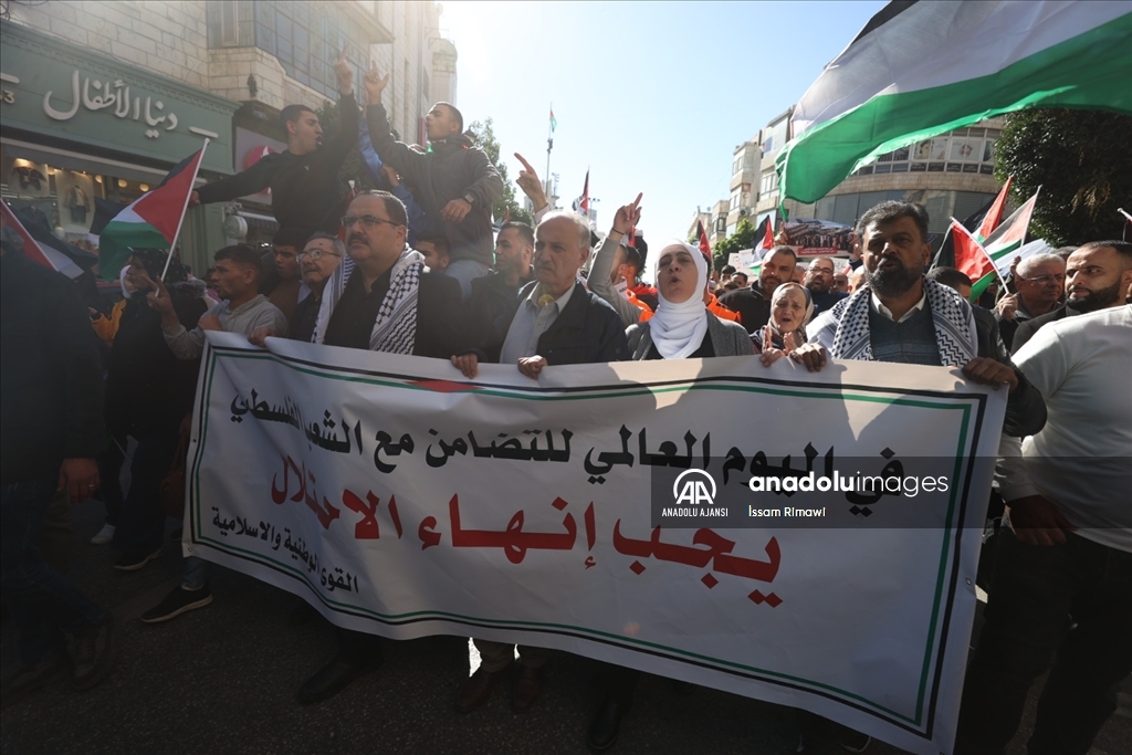 Ramallah'ta Filistin Halkıyla Uluslararası Dayanışma Günü etkinliği
