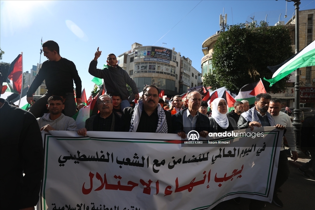 Ramallah'ta Filistin Halkıyla Uluslararası Dayanışma Günü etkinliği