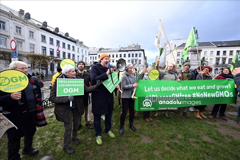 Belçikalı ve Hollandalı çiftçiler,  GDO tasarısını protesto etti