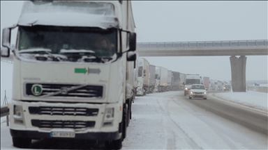Yüzlerce Ukraynalı kamyon şoförü Slovakya karayolunda uzun kuyruklar oluşturdu