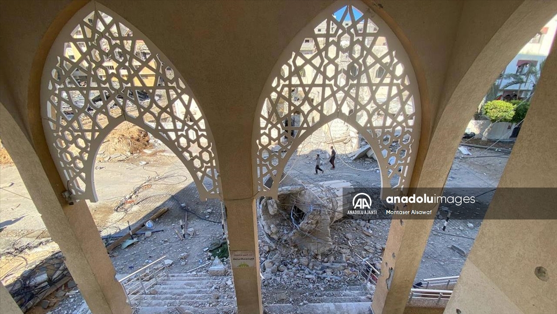 İHH'nın Gazze'de inşa ettirdiği Onbaşı Hasan Camii İsrail saldırılarında yıkıldı