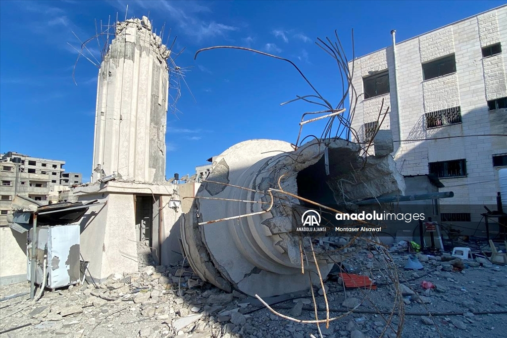 İHH'nın Gazze'de inşa ettirdiği Onbaşı Hasan Camii İsrail saldırılarında yıkıldı