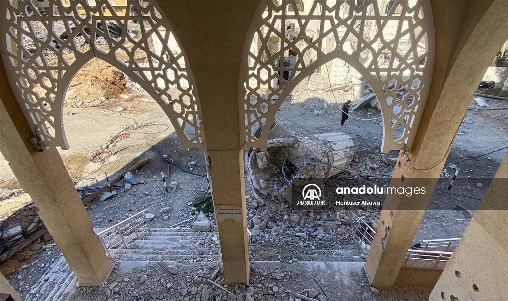 İHH'nın Gazze'de inşa ettirdiği Onbaşı Hasan Camii İsrail saldırılarında yıkıldı