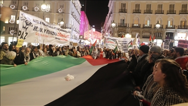 İspanya ve Almanya'da Filistin halkıyla dayanışma eylemi