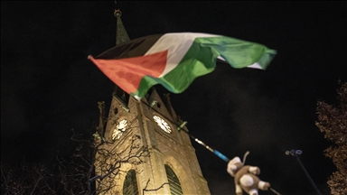 İsveç'te Filistin halkıyla dayanışma eylemi