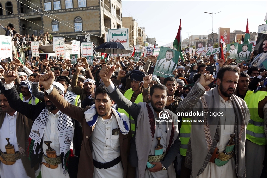 Yemen'de Filistin'e destek gösterisi