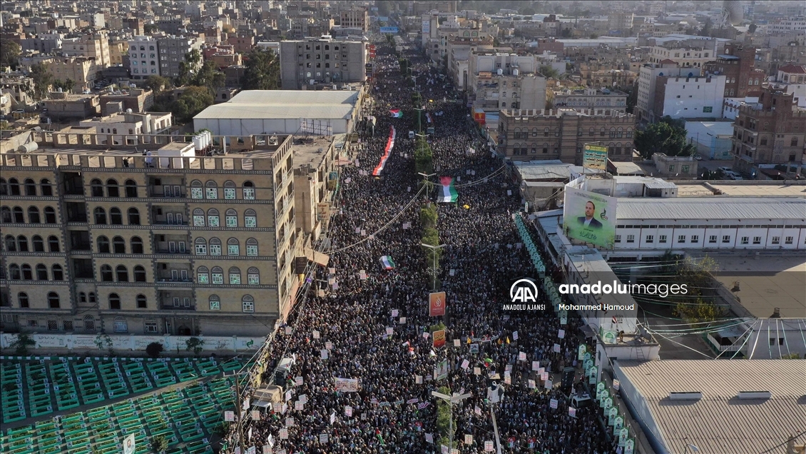 Yemen'de Filistin'e destek gösterisi