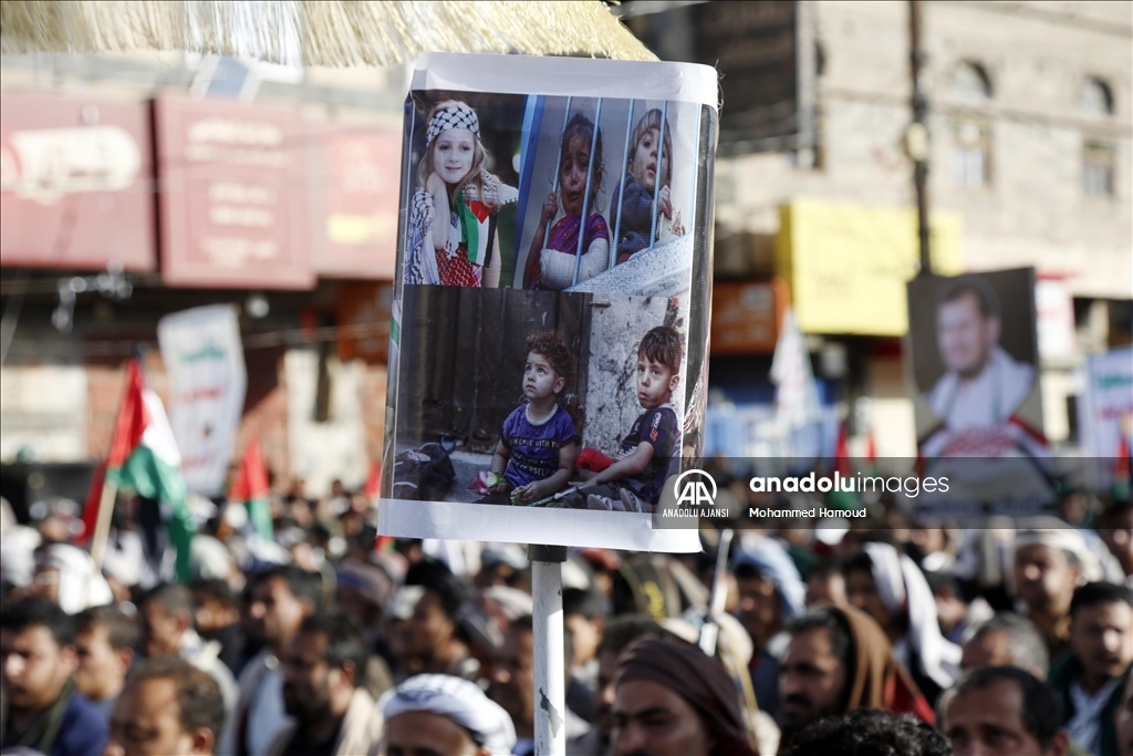 Yemen'de Filistin'e destek gösterisi