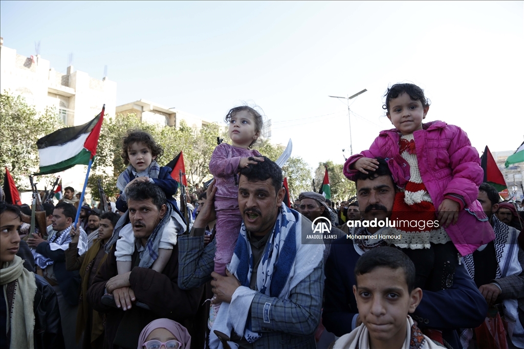 Yemen'de Filistin'e destek gösterisi