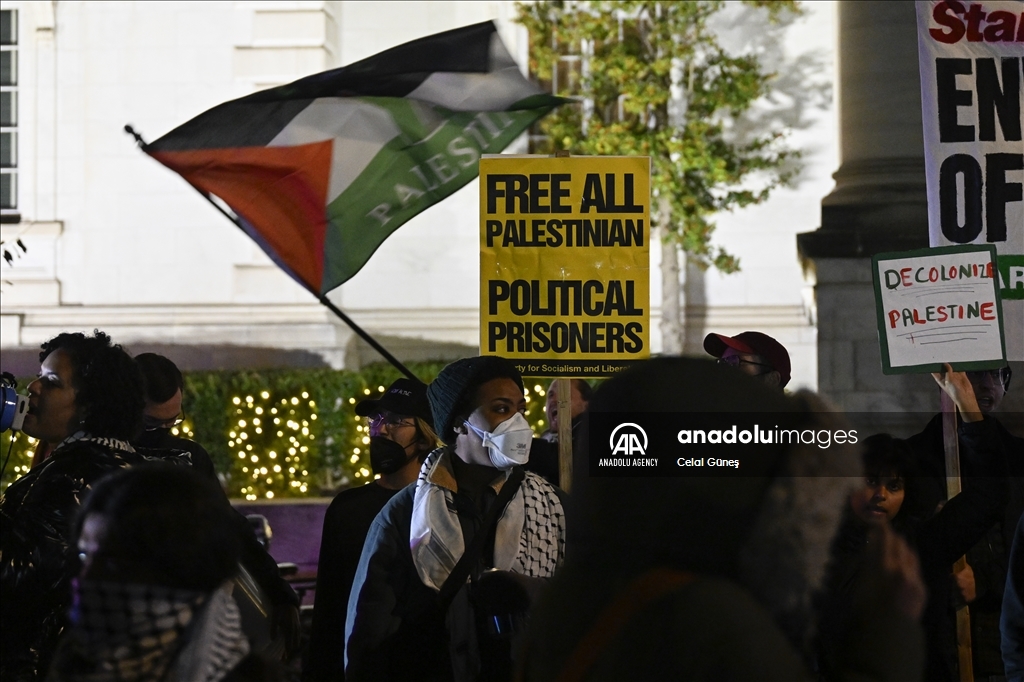 Pro-Palestinian demonstration during National Christmas tree lighting in Washington DC