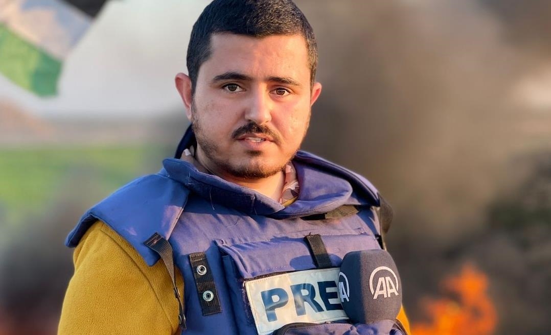 Montaser Al-Sawaf, Anadolu cameraman reporting from Gaza Strip, killed in Israeli airstrike
