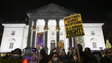 Pro-Palestinian demonstration during National Christmas tree lighting in Washington DC