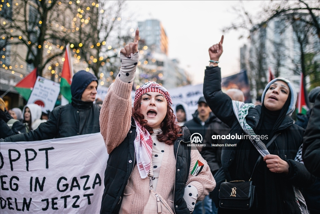 Almanya'da Filistin'e destek gösterisi düzenlendi