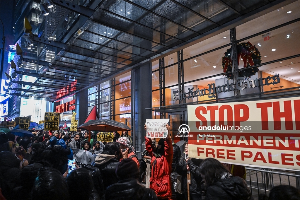 New York'ta Filistin'e destek gösterisi düzenledi
