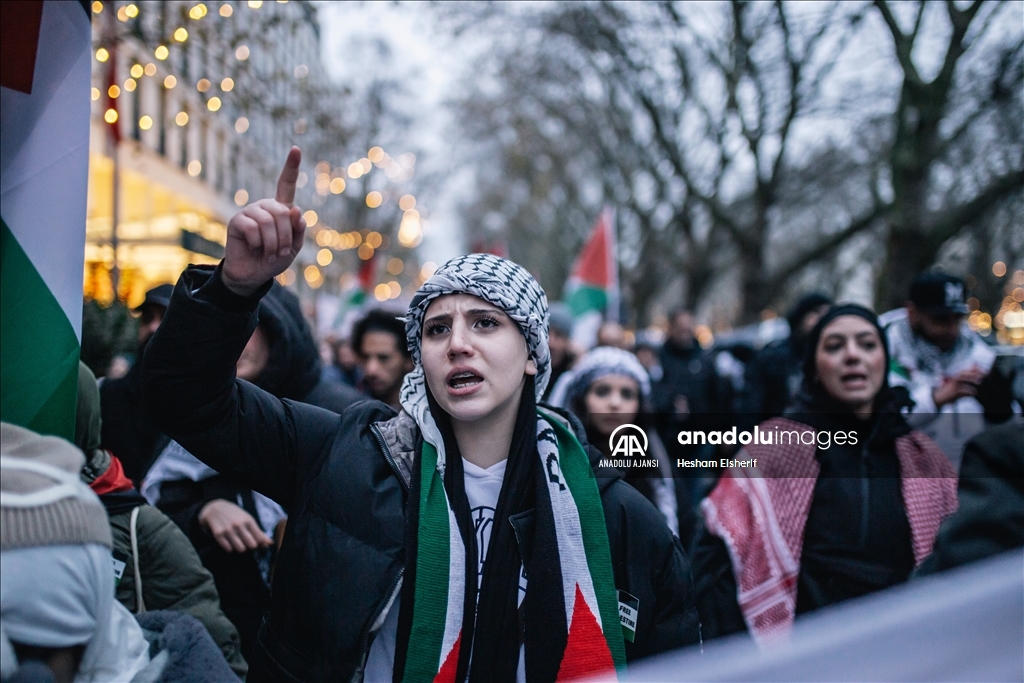 Almanya'da Filistin'e destek gösterisi düzenlendi