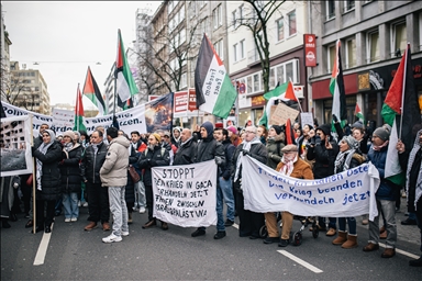 Almanya'da Filistin'e destek gösterisi düzenlendi