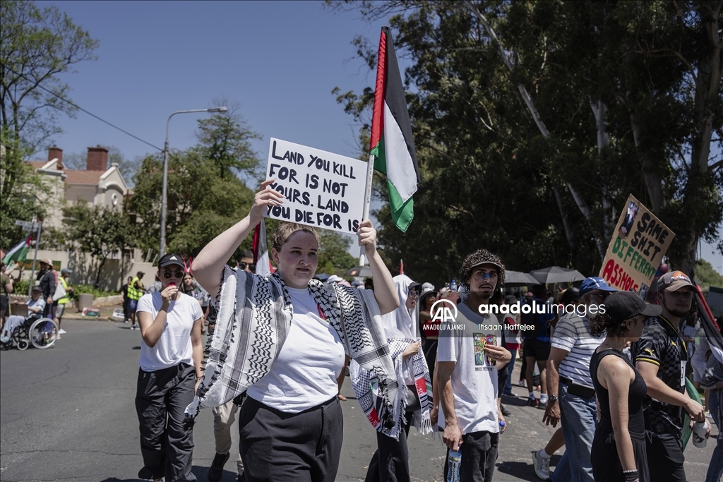 Güney Afrika'da Filistin'e destek gösterisi