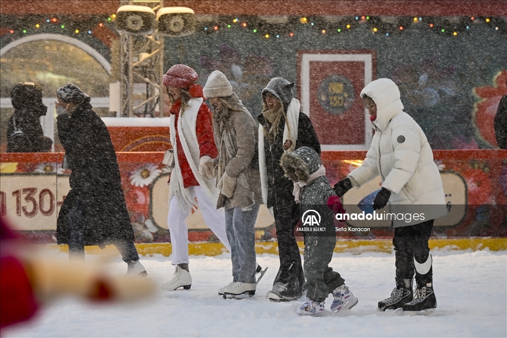 Snowfall in Moscow