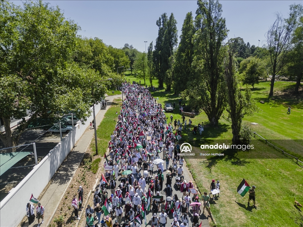 Güney Afrika'da Filistin'e destek gösterisi