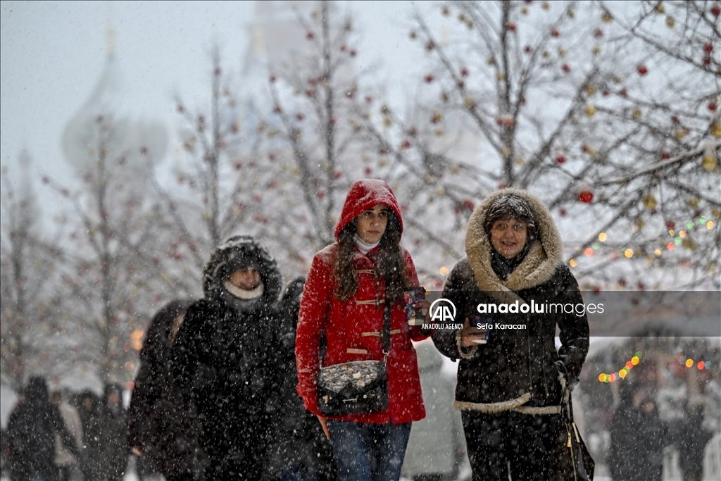 Snowfall in Moscow