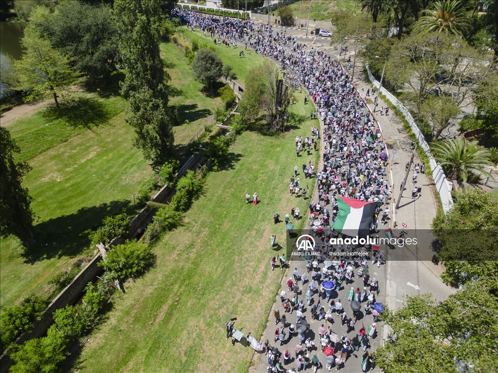 Güney Afrika'da Filistin'e destek gösterisi