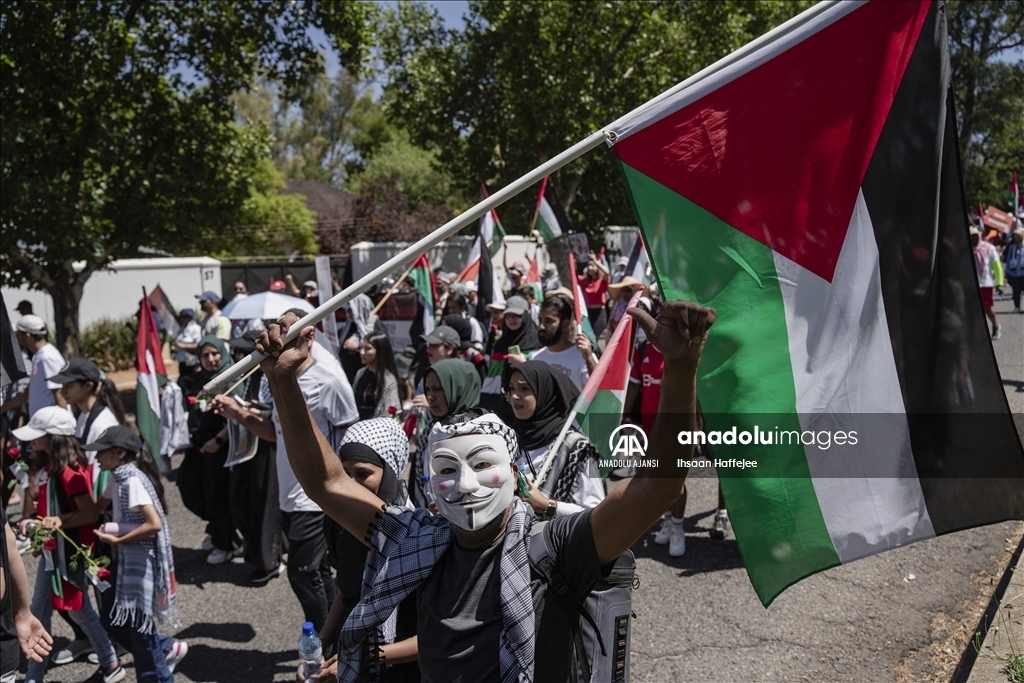 Güney Afrika'da Filistin'e destek gösterisi