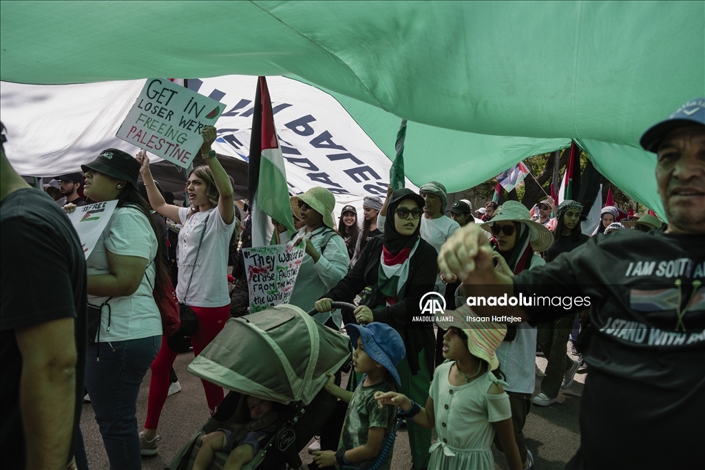 Güney Afrika'da Filistin'e destek gösterisi