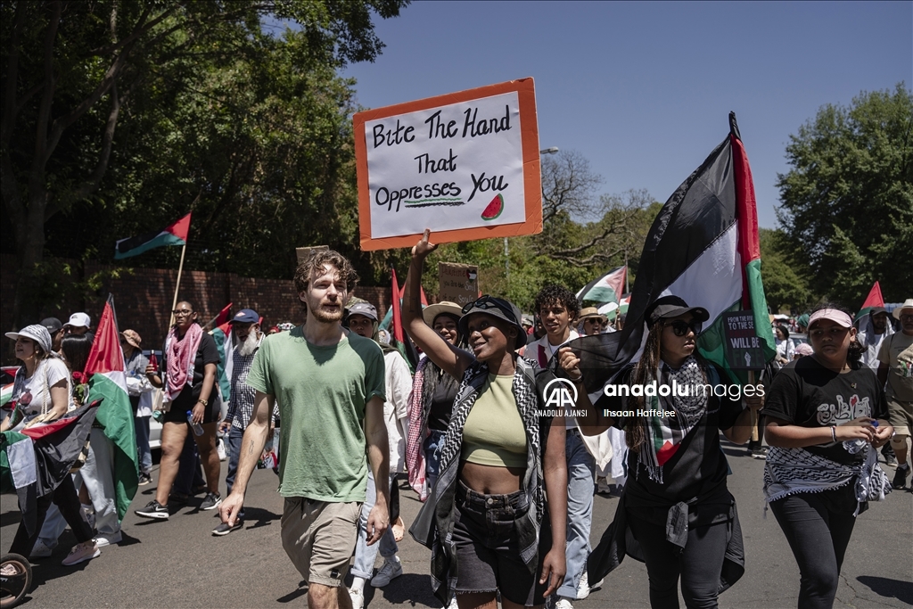 Güney Afrika'da Filistin'e destek gösterisi