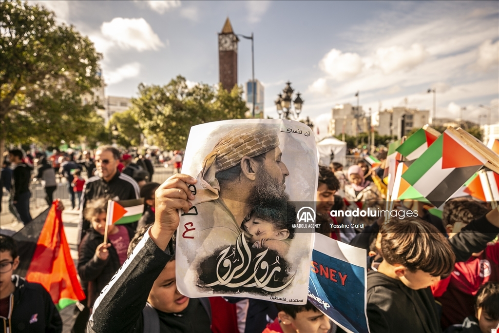 Pro-Palestinian demonstration in Tunis