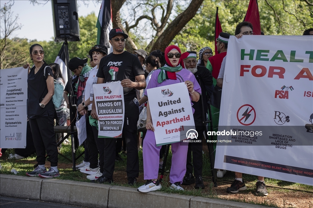 Güney Afrika'da Filistin'e destek gösterisi