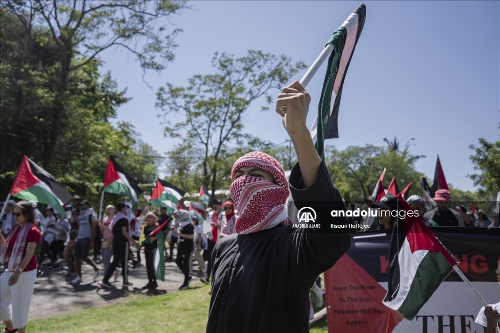 Güney Afrika'da Filistin'e destek gösterisi