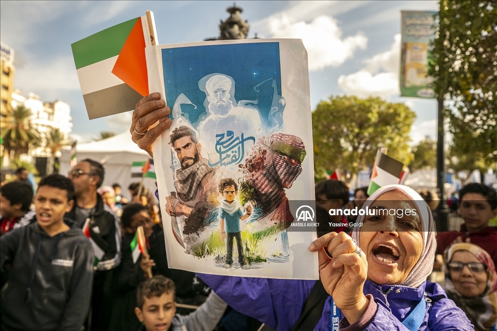 Pro-Palestinian demonstration in Tunis