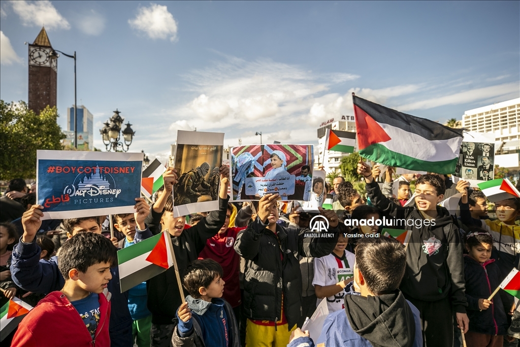 Pro-Palestinian demonstration in Tunis