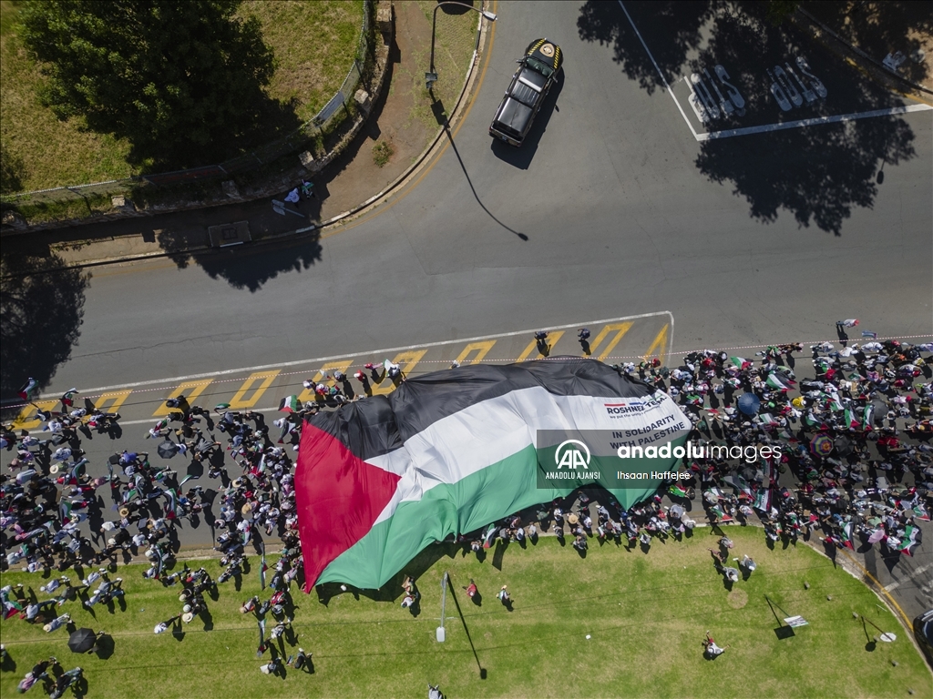 Güney Afrika'da Filistin'e destek gösterisi